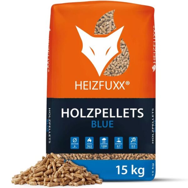 HEIZFUXX Holzpellets Blue 6mm ENplusA1, 65 x 15kg Palette