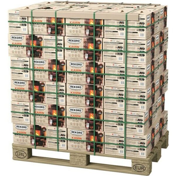 REKORD Braunkohlebriketts Palette Tüte (90 x 10 kg)